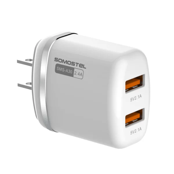 Cargador USB dual de 5V 2.4A SOMOSTEL SMS-A30