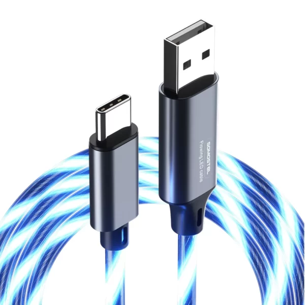 Cable de carga rápida LED que fluye 3.1A SOMOSTEL SMS-BY01