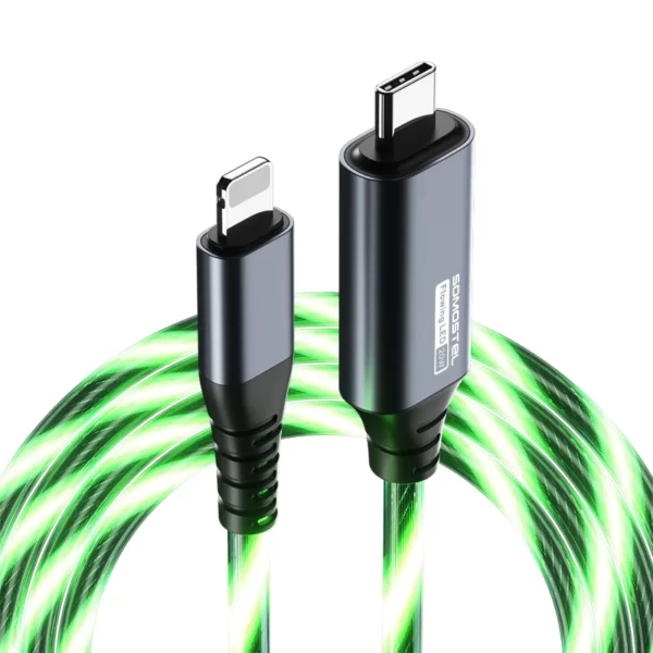 Cable USB de flujo de luz electroluminiscente de 20W SOMOSTEL SMS-BY02