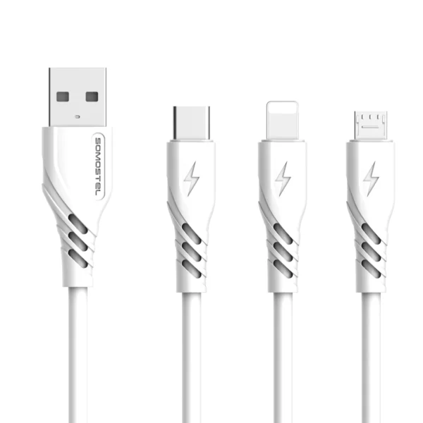 Cable de datos USB de PVC de 5 V/2.4 A SOMOSTEL SMS-BJ02