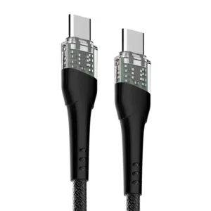 SOMOSTEL SMS-BW10 PVC Transparent Crystal Fast Charging Cable - 1