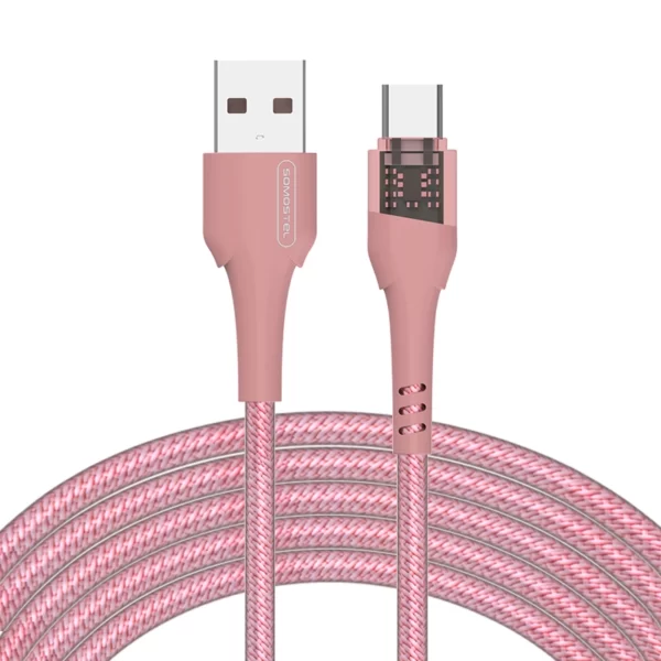 SOMOSTEL SMS-BW11 2.4A Transparent Mechanical Design Fast Charging USB Data Cable -1