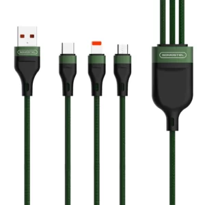 SOMOSTEL SMS-BW13 2.4A 3-In-1 Fast Charging USB Data Cable -1