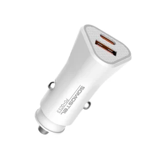 SOMOSTEL SMS-A92 38W QC3.0 + PD Mini and Light Weight Car Charger With Type-C Cable -1