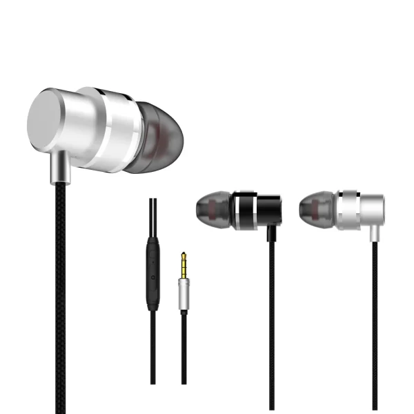SOMOSTEL SMS-CK20 Metal Texture Design In-Ear Earphone With Mic -1