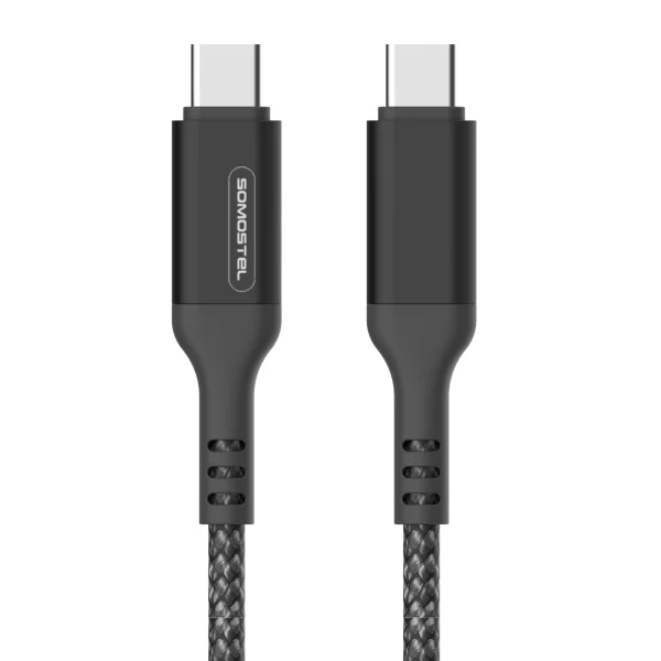 SOMOSTEL SMS-BW17 Nylon Braided And Aluminum Alloy Housing Connector Type-C Fast Charging Cable -1