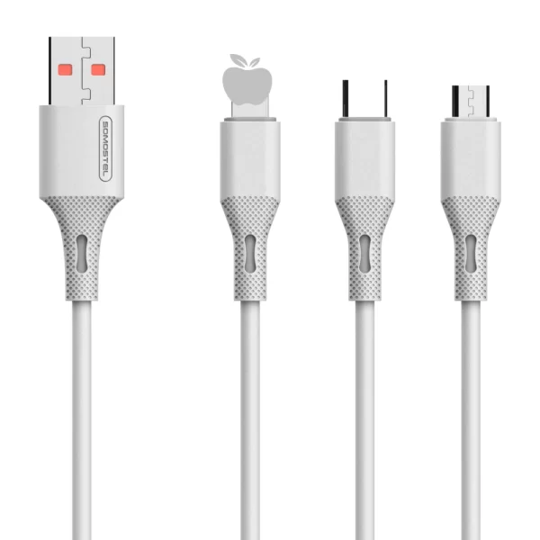 SOMOSTEL SMS-BJ11 1.2M 3.1A Liquid Silicone Fast Charging Flat USB Data Cable -5