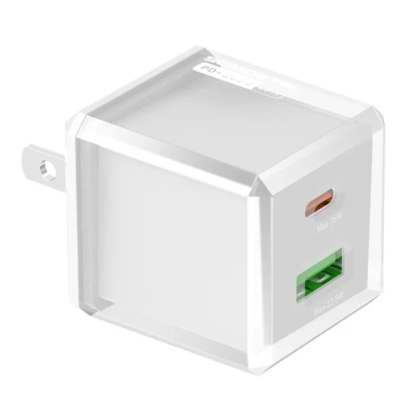 SOMOSTEL SMS-Q33 35W Transparent Appearance GaN Dual Ports Fast Wall Charger Kit -1