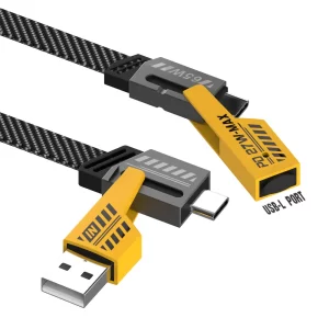 SOMOSTEL SMS-BJ15 4 in 1 Zinc Alloy USB Data Cable