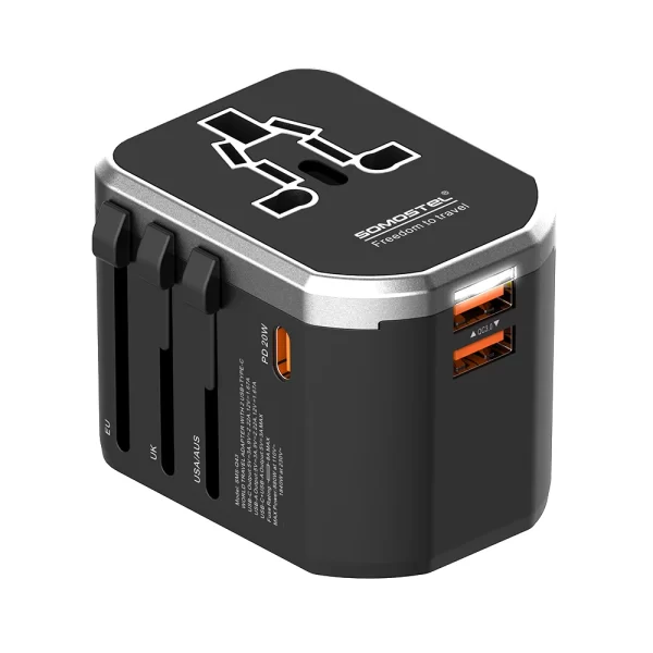 SOMOSTEL SMS-Q43 20w Fast Charging Universal Travel Adapter -2