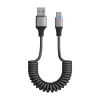 SOMOSTEL SMS-BW37 Spring Stretch Design 3.1A Max Fast Charging Data USB Cable With LED Light -5
