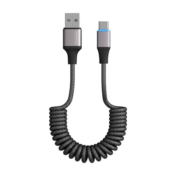 SOMOSTEL SMS-BW37 Spring Stretch Design 3.1A Max Fast Charging Data USB Cable With LED Light -5